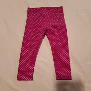 Tea Collection girls 9-12 months purple with pink dot leggings